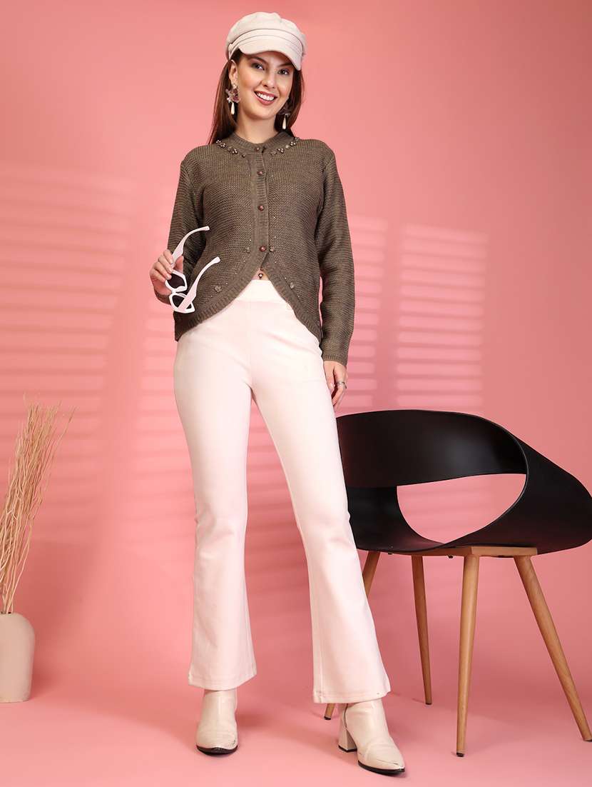 women self designed long sleeve cardigan - 22088564 -  Standard Image - 5