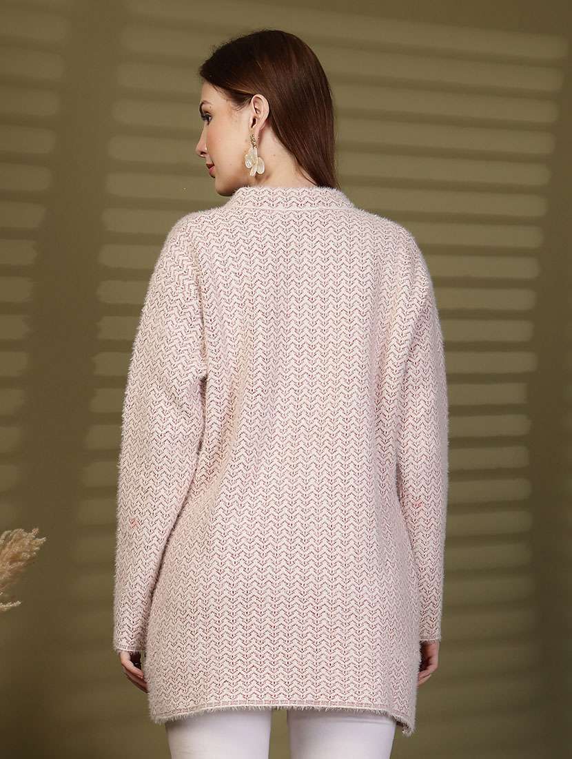 women self designed long sleeve cardigan - 22088571 - Standard Image - 3