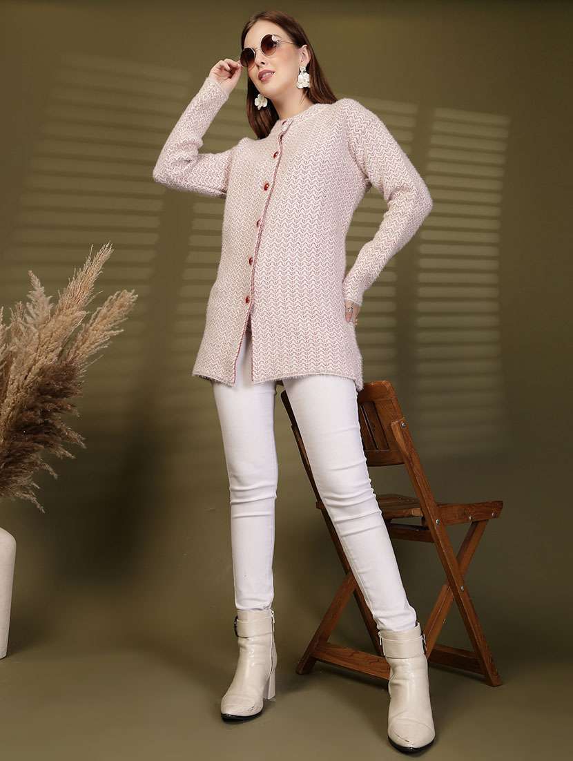 women self designed long sleeve cardigan - 22088571 - Standard Image - 5