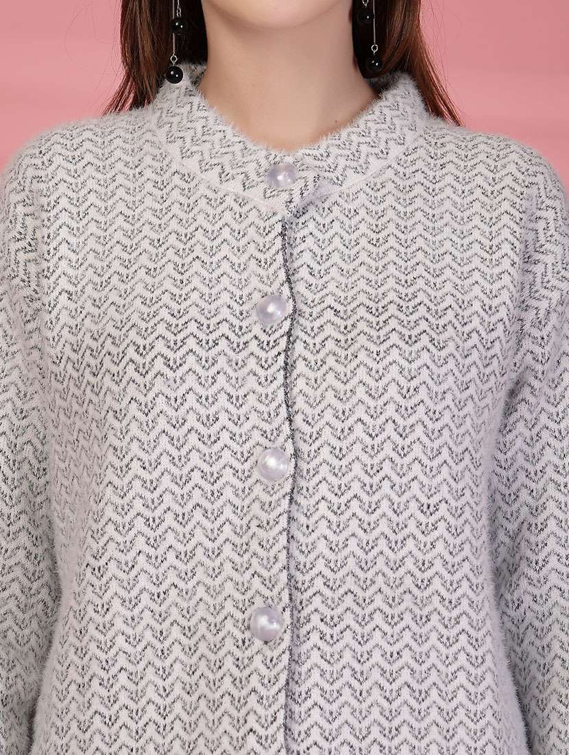 women self designed long sleeve cardigan - 22088572 - Standard Image - 5