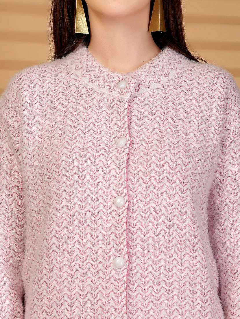 women self designed long sleeve cardigan - 22088573 - Standard Image - 5