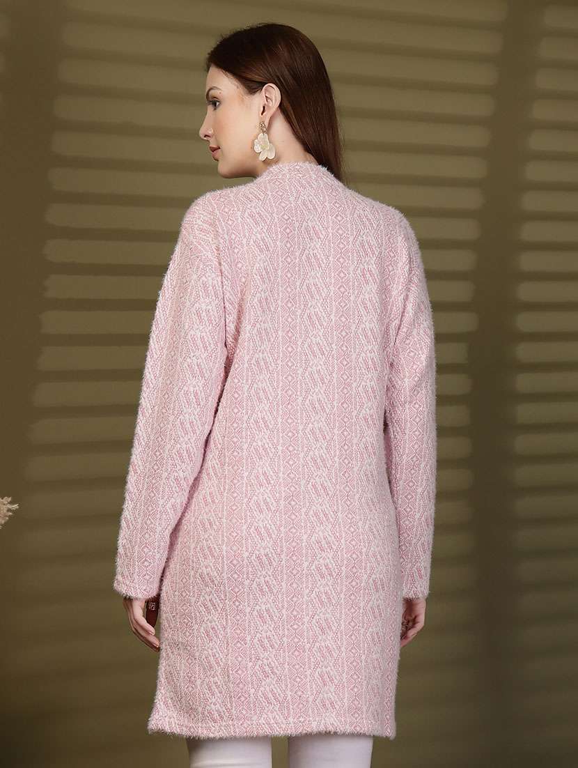women self designed long sleeve cardigan - 22088579 - Standard Image - 3