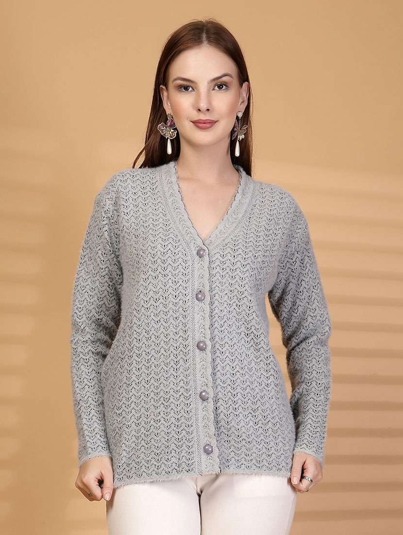 women self designed long sleeve cardigan - 22088582 - Zoom Image - 0
