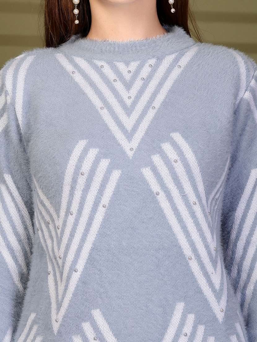 women self designed long sleeve pullover - 22088589 -  Standard Image - 3