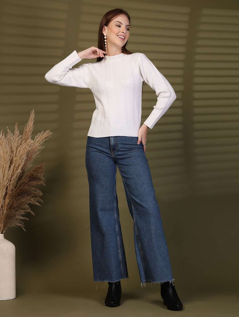 women self designed long sleeve pullover - 22088595 - Standard Image - 5