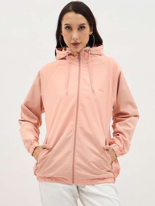 women solid long sleeve windcheater jacket - 22088621 -  Standard Image - 0