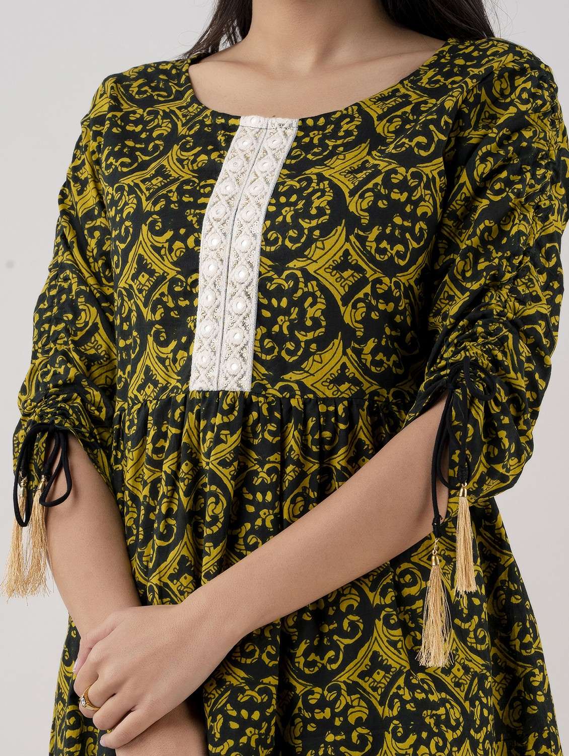 women printed long sleeve flared kurti - 22088694 - Standard Image - 5
