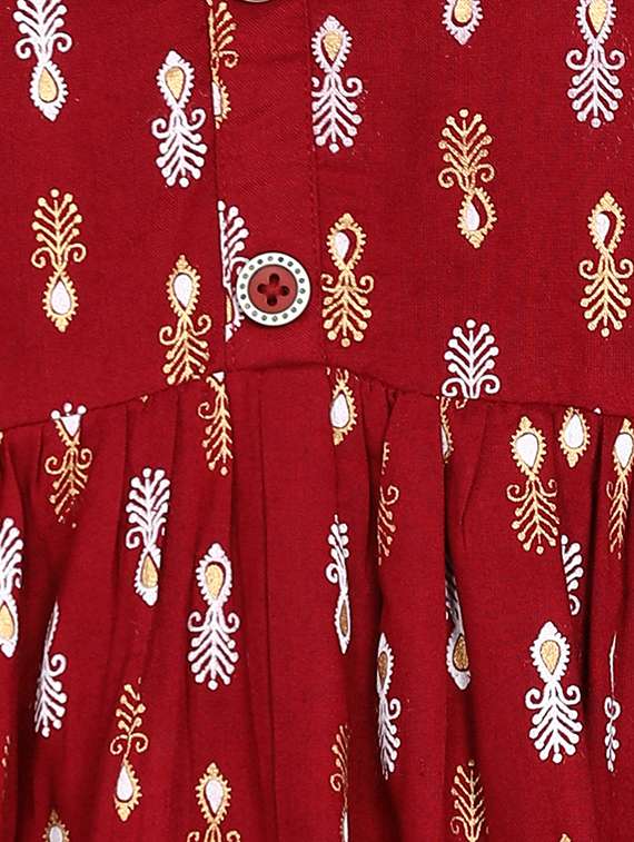 women printed long sleeve flared kurti - 22088698 - Standard Image - 5