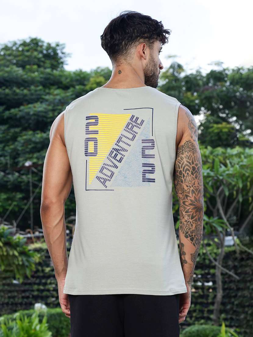 men front & back print sleveless vest - 22088760 -  Standard Image - 3