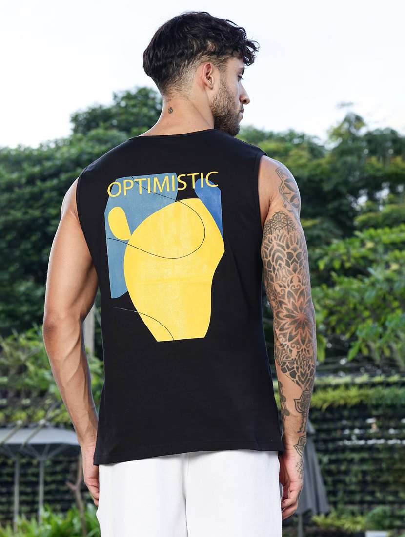 men front & back print sleveless vest - 22088761 -  Standard Image - 3