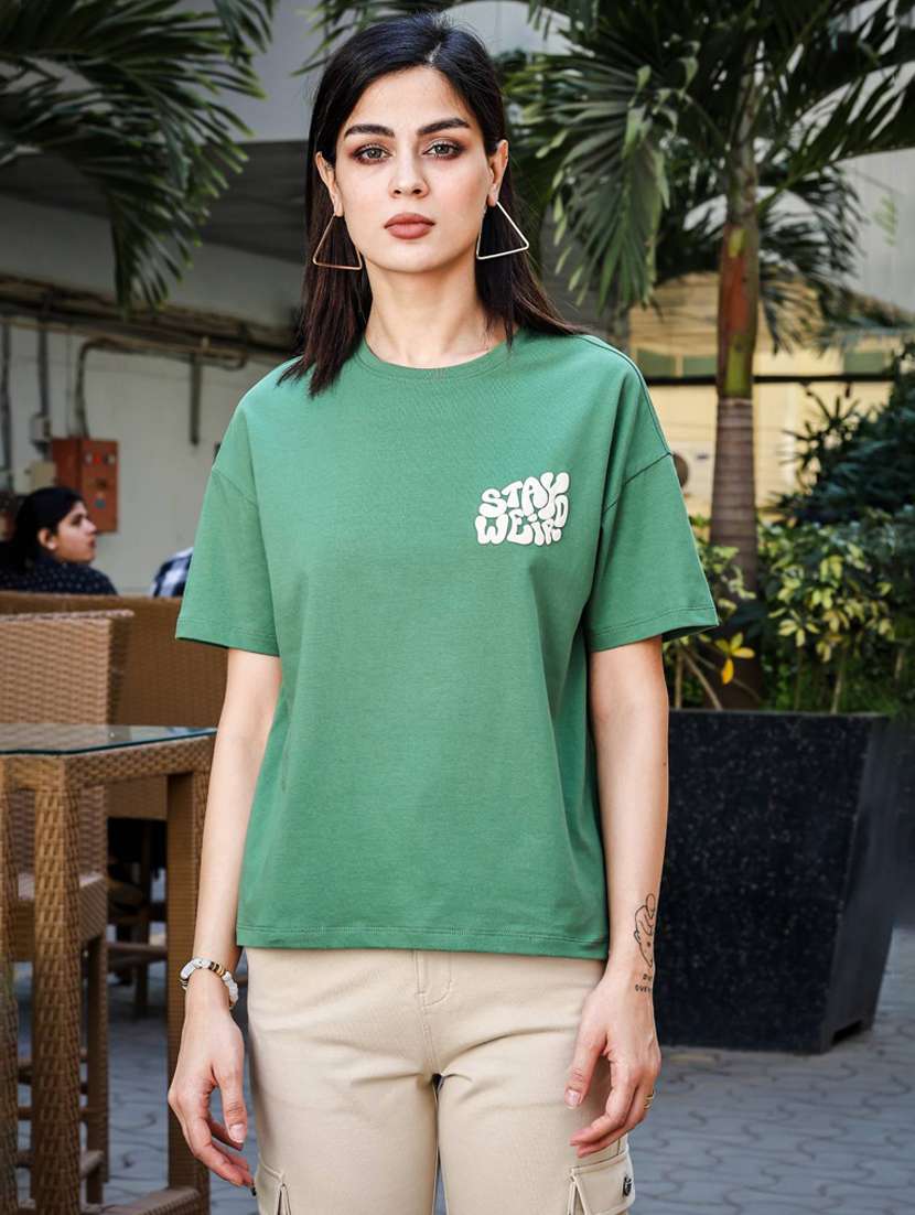 women printed short sleeve regular fit t-shirt - 22088774 -  Zoom Image - 0