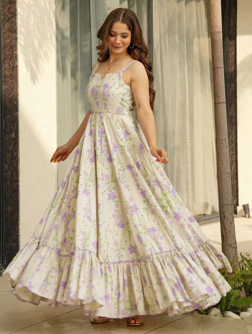 floral maxi tiered dress sleeveless casual wear