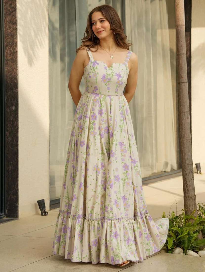 floral maxi tiered dress sleeveless casual wear - 22088886 -  Standard Image - 3