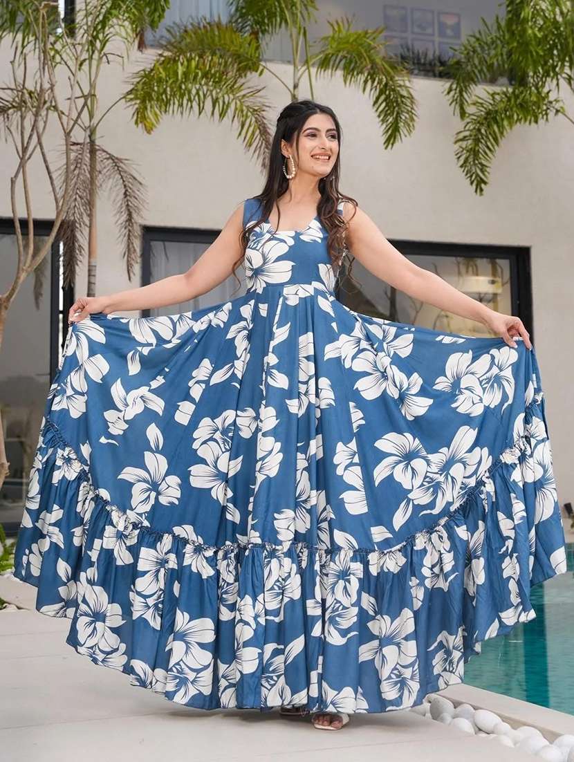 women floral print sleeveless tiered dress - 22088891 -  Standard Image - 5