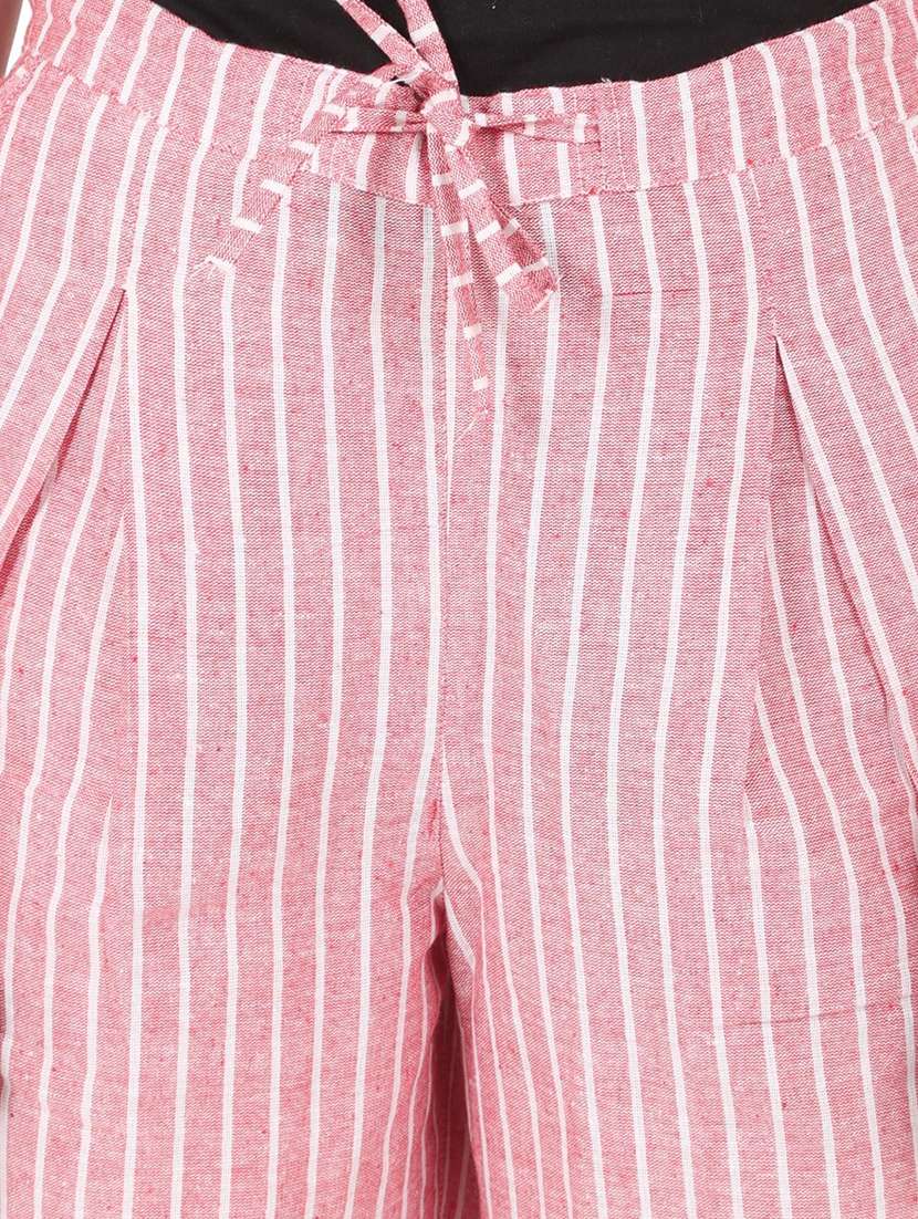 women striped high rise straight trouser - 22088962 -  Standard Image - 5