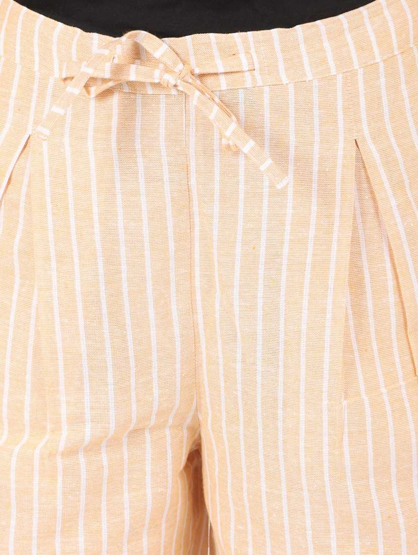 women striped high rise straight trouser - 22088963 - Standard Image - 5