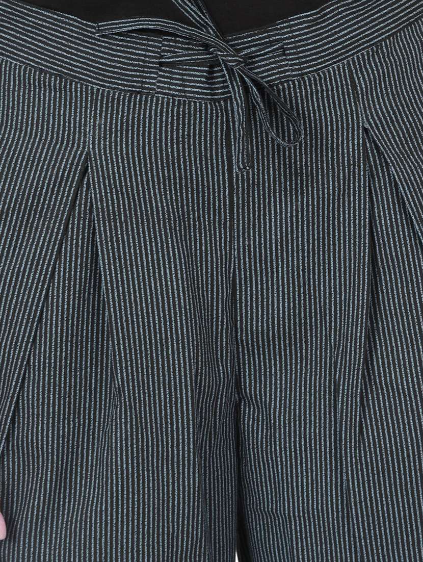 women striped high rise straight trouser - 22088965 - Standard Image - 5