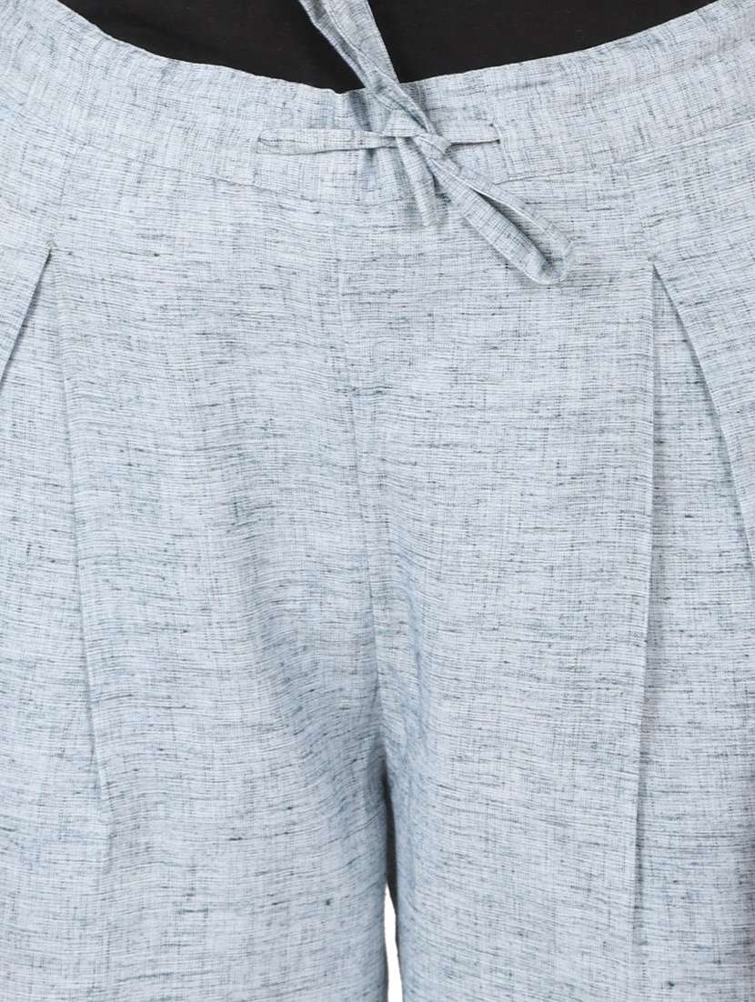 women solid high rise straight trouser - 22088967 - Standard Image - 5