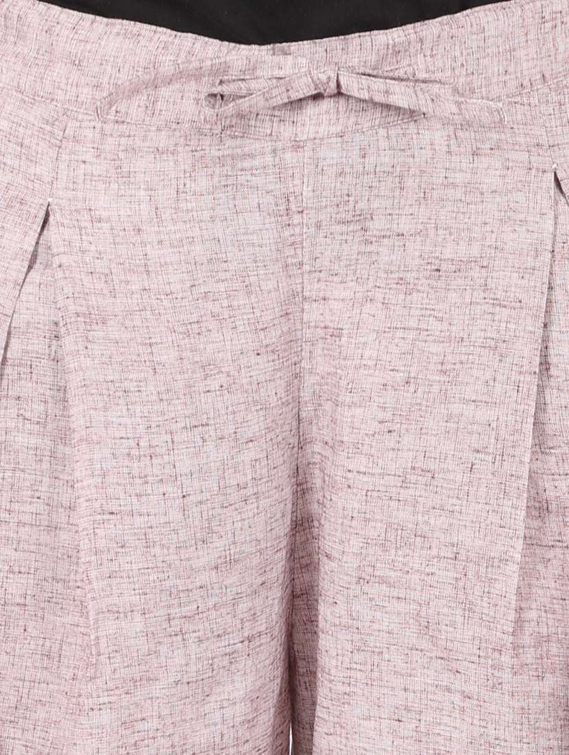 women solid high rise straight trouser - 22088968 - Standard Image - 5