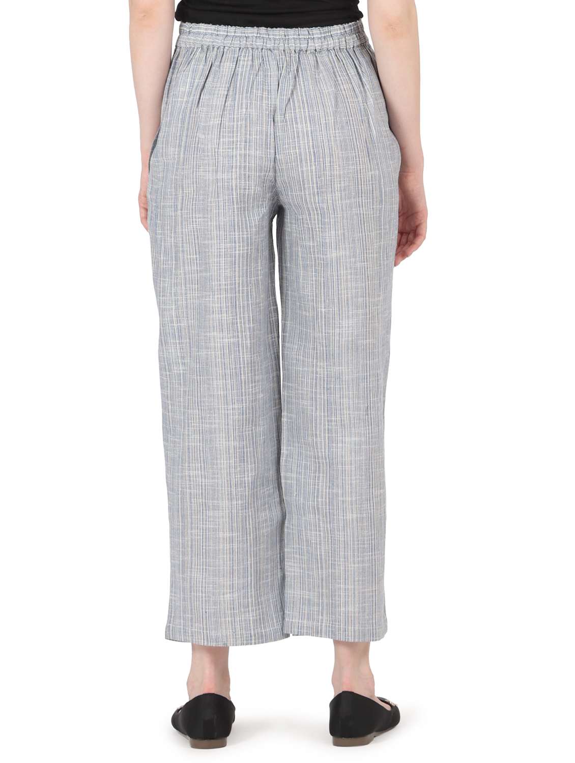 women solid mid rise straight trouser - 22088969 - Standard Image - 3