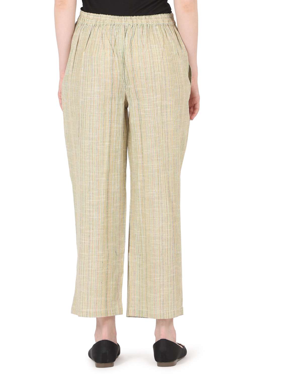 women solid mid rise straight trouser - 22088970 - Standard Image - 3