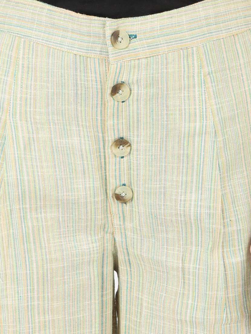 women solid high rise straight trouser - 22088971 - Standard Image - 5