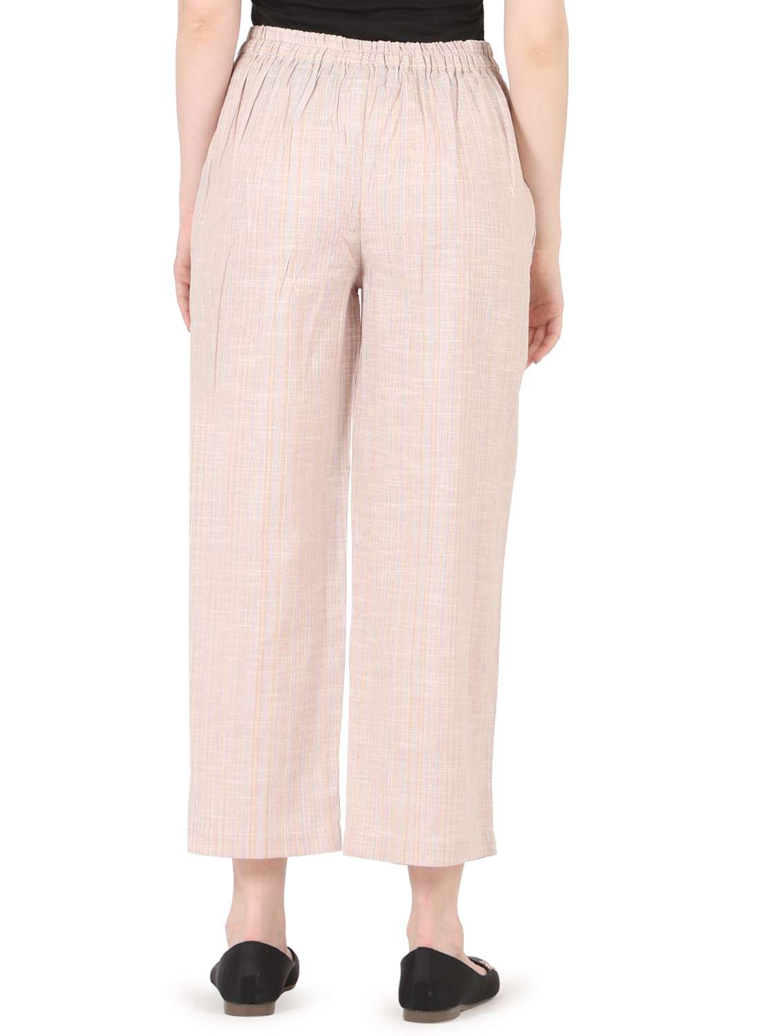 women solid high rise straight trouser - 22088972 - Standard Image - 3