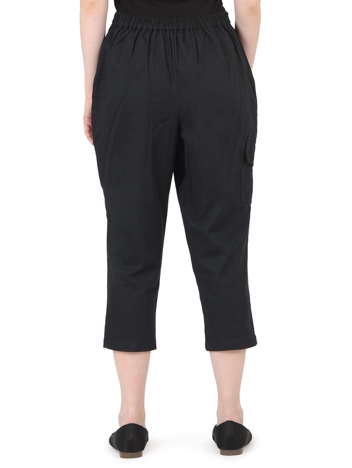 women solid high rise straight trouser - 22088976 - Standard Image - 3
