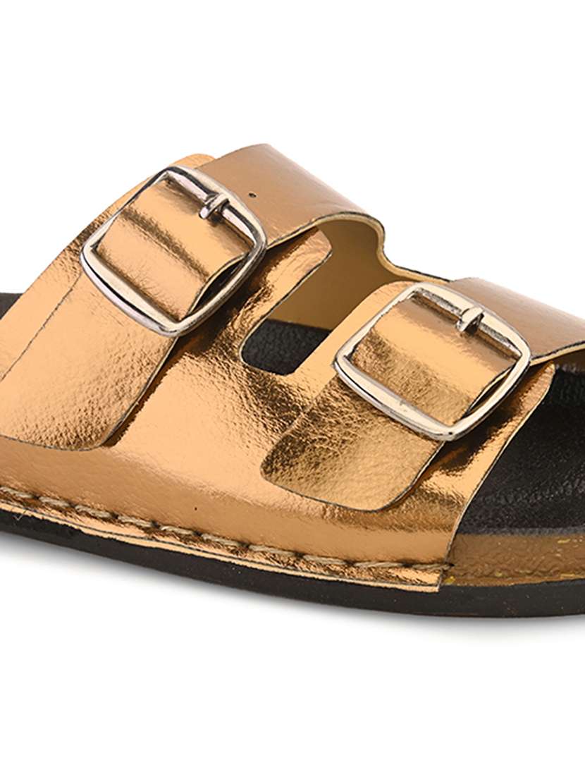 women gold slip on sandal - 22088980 -  Standard Image - 5