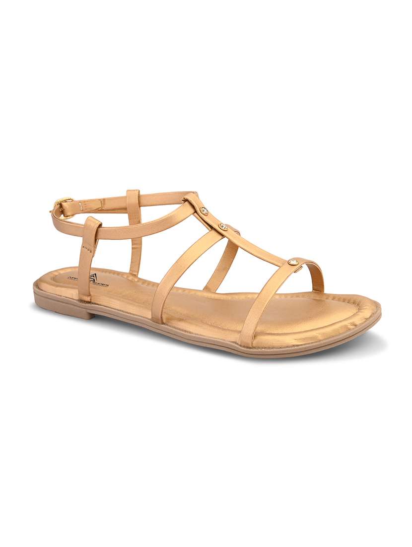 women solid ankle strap flat sandal - 22088985 - Standard Image - 3