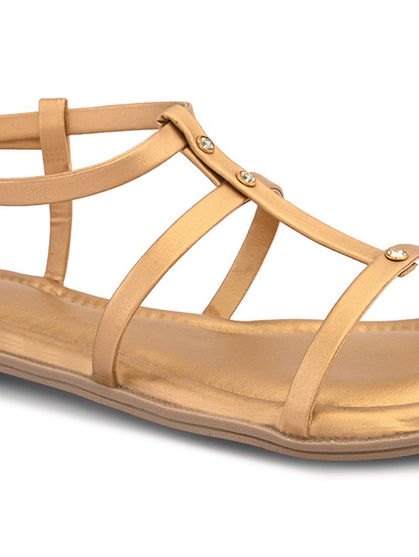 women solid ankle strap flat sandal - 22088985 - Standard Image - 5
