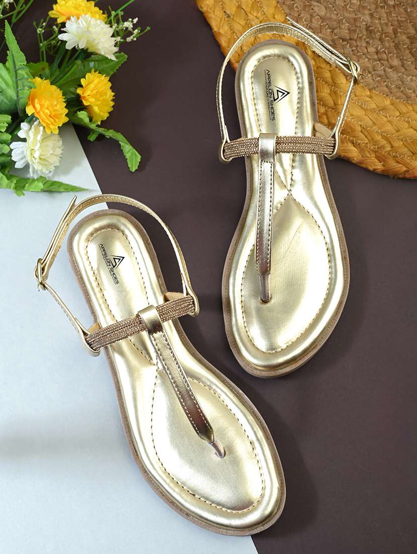 women embellished t-strap flat sandal - 22088986 -  Zoom Image - 0