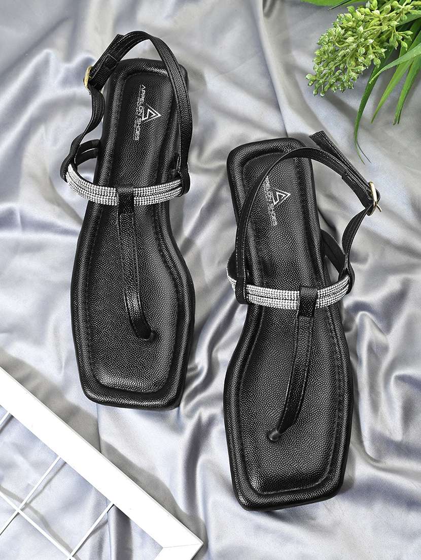 women embellished t-strap flat sandal - 22088988 - Zoom Image - 0