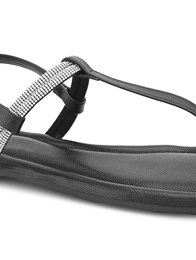 women embellished t-strap flat sandal - 22088988 - Standard Image - 5