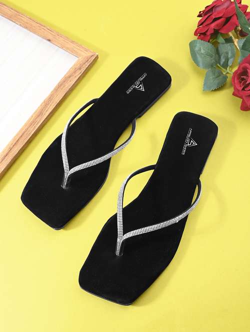 women embellished toe separator flat sandal - 22088991 -  Standard Image - 0