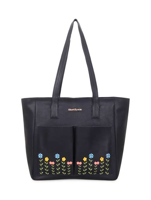 women embroidered front pocket tote bag - 22089007 -  Standard Image - 0