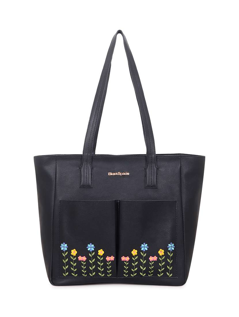 women embroidered front pocket tote bag - 22089007 -  Zoom Image - 0
