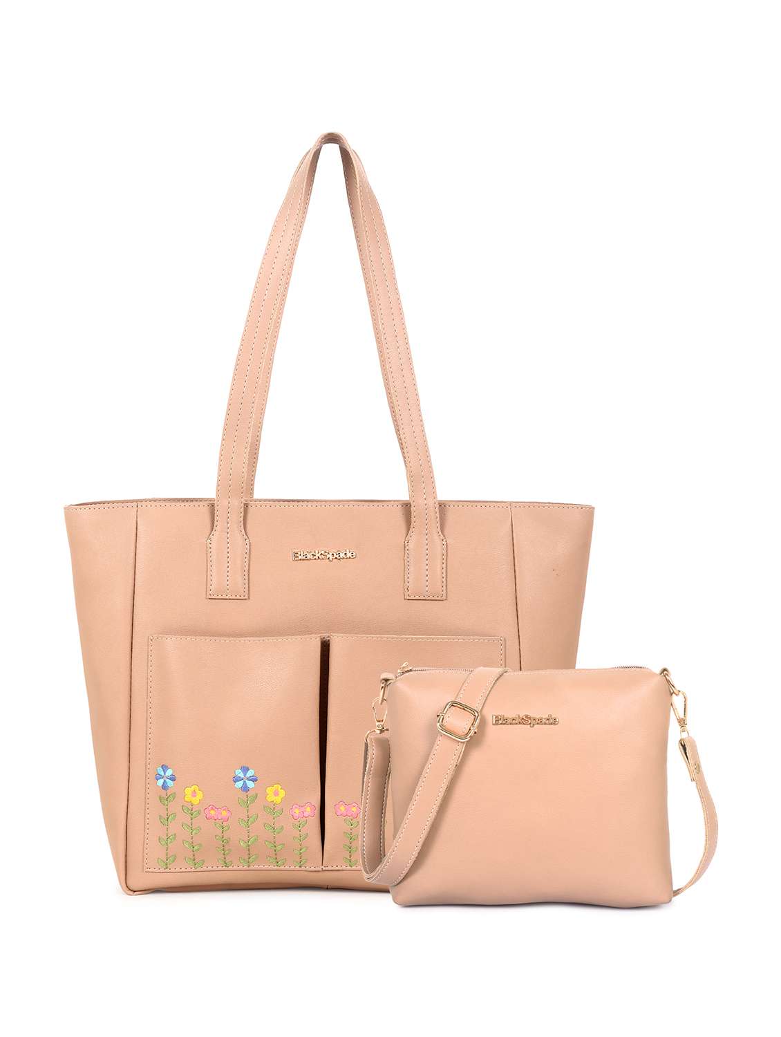 women embroidered leatherette (pu) tote bag - 22089012 -  Zoom Image - 0