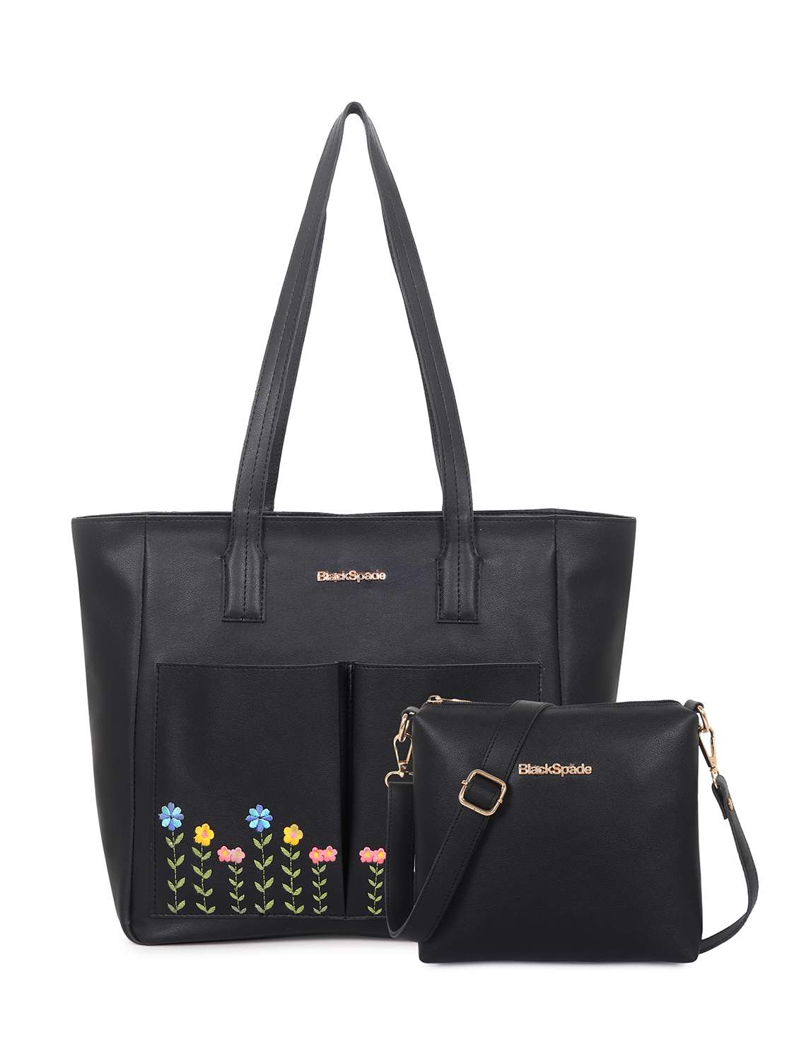 women embroidered leatherette tote bag - 22089013 -  Zoom Image - 0