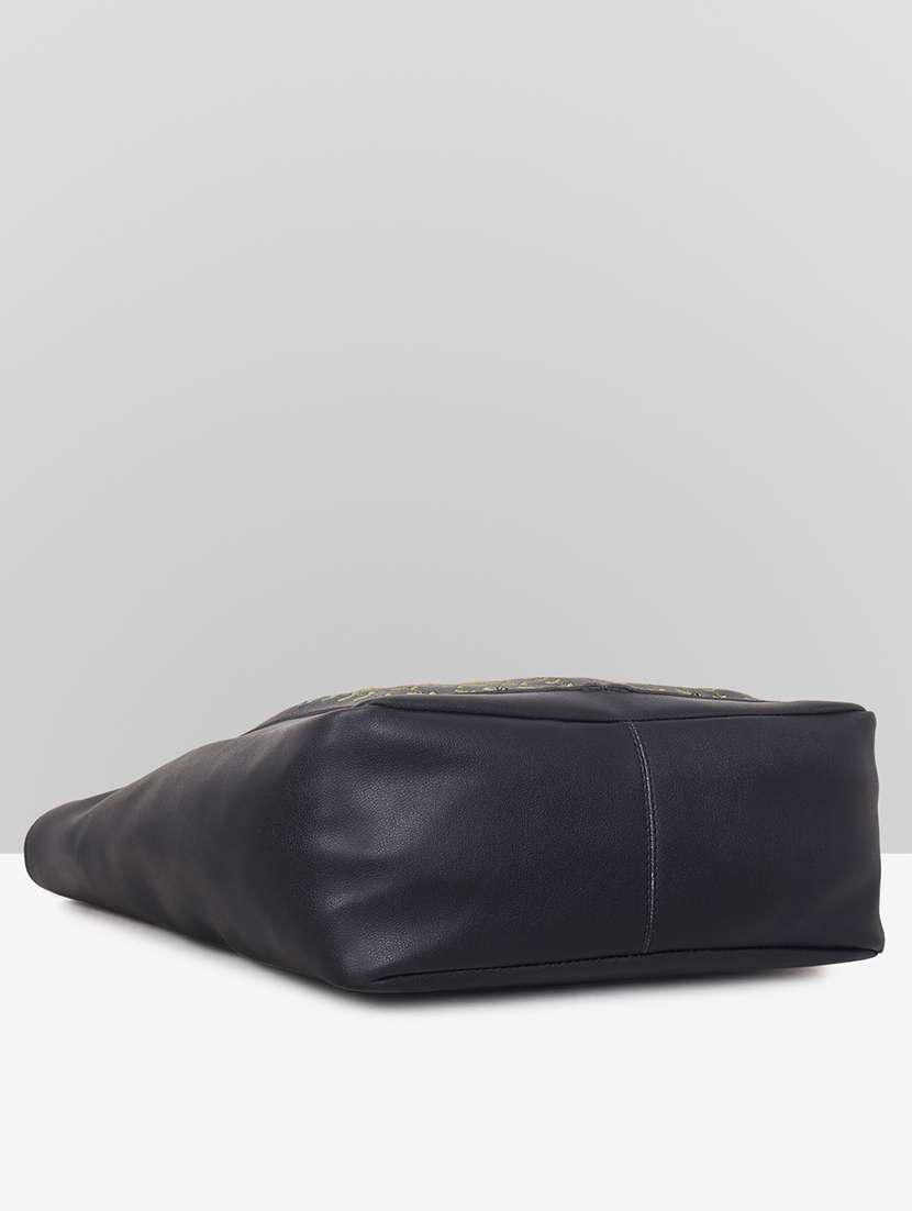 women embroidered leatherette tote bag with 2 pouch 1 sling - 22089025 -  Standard Image - 3