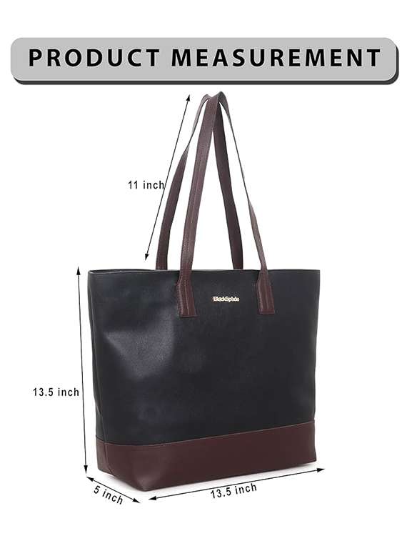 women color blocked leatherette tote bag - 22089035 -  Standard Image - 5
