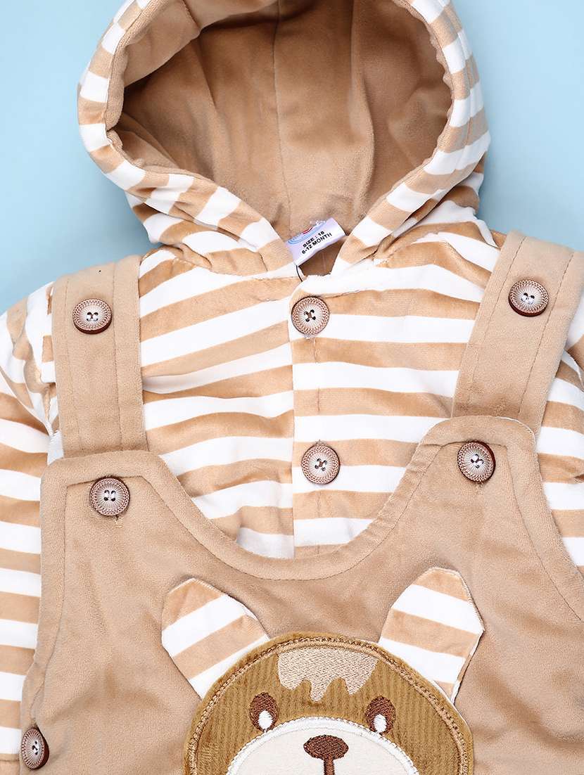 kids striped long sleeve winterwear dungaree - 22089073 -  Standard Image - 3