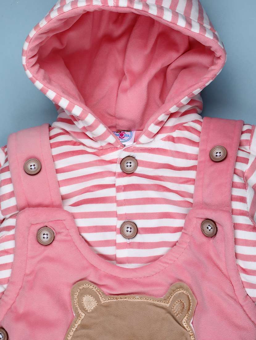 kids striped long sleeve winterwear dungaree - 22089076 -  Standard Image - 3