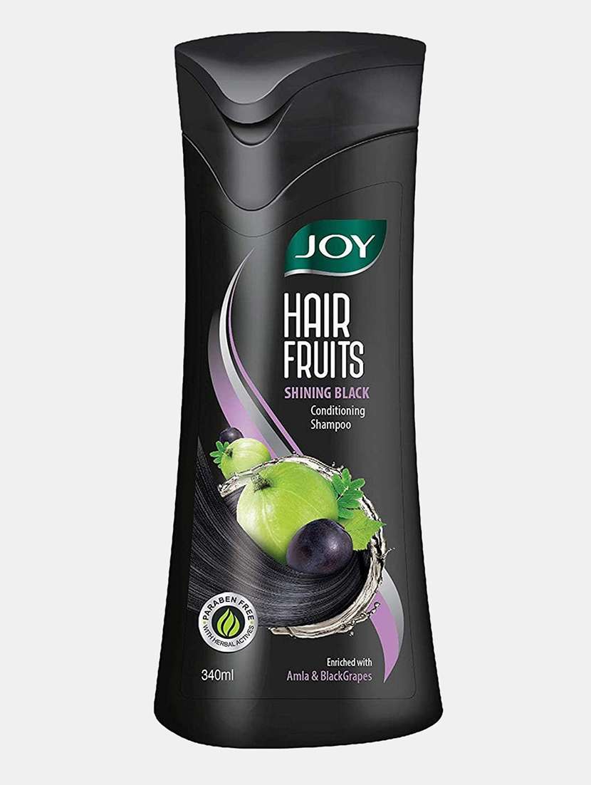 joy-hair fruit shining black revitalizing conditioner shampoo-340 ml