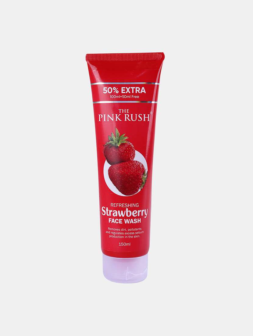 the pink rush-strawberry face wash-100 ml