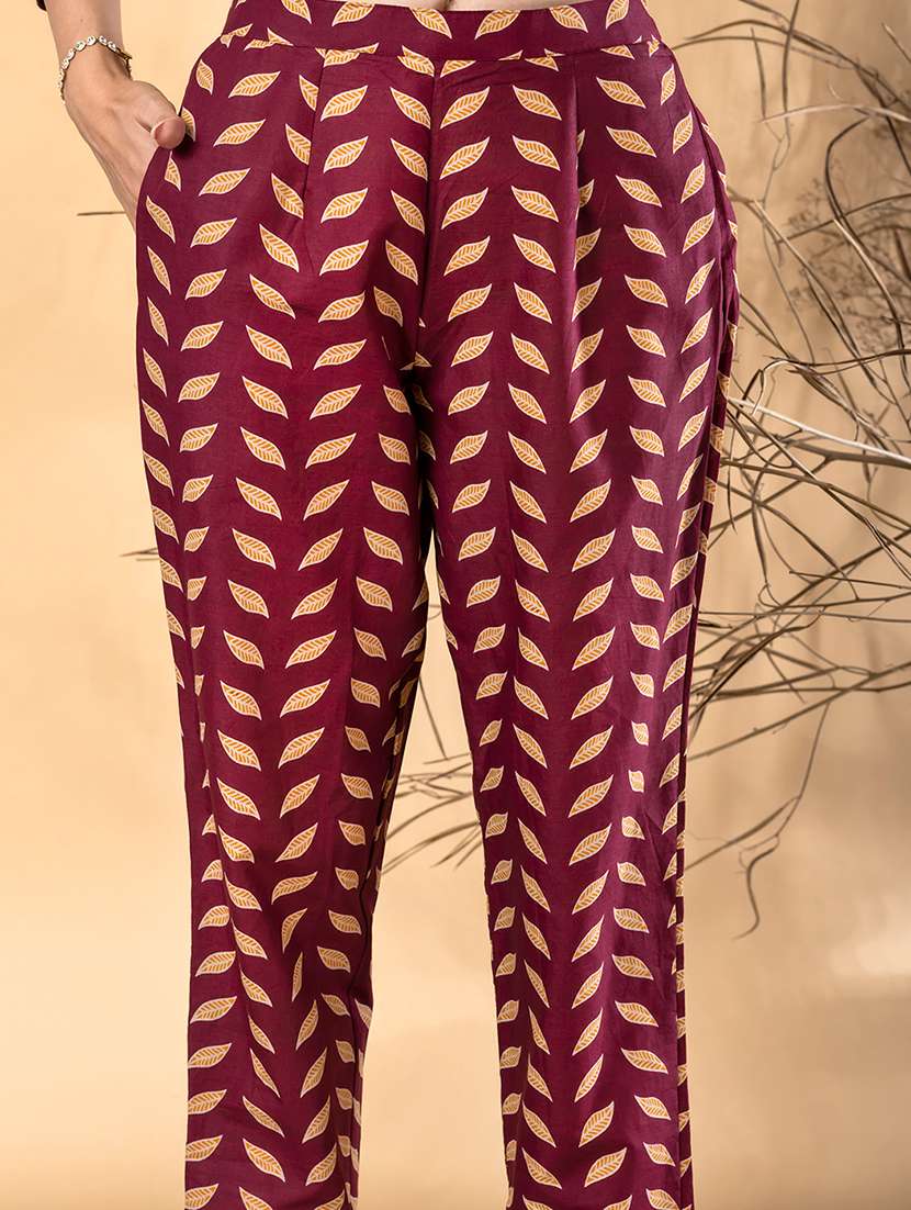 women floral three quarter sleeve kurta pant with dupatta set - 22092069 -  Standard Image - 5