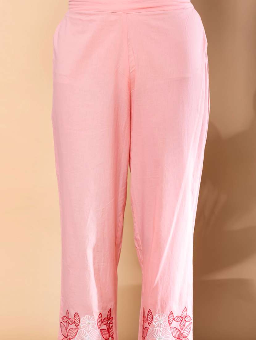 women solid with work long sleeve ethnic co-ord set - 22092090 -  Standard Image - 5