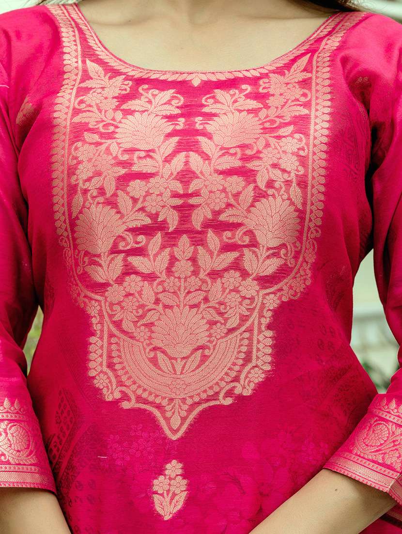 women floral three quarter sleeve kurta pant with dupatta set - 22092106 - Standard Image - 5