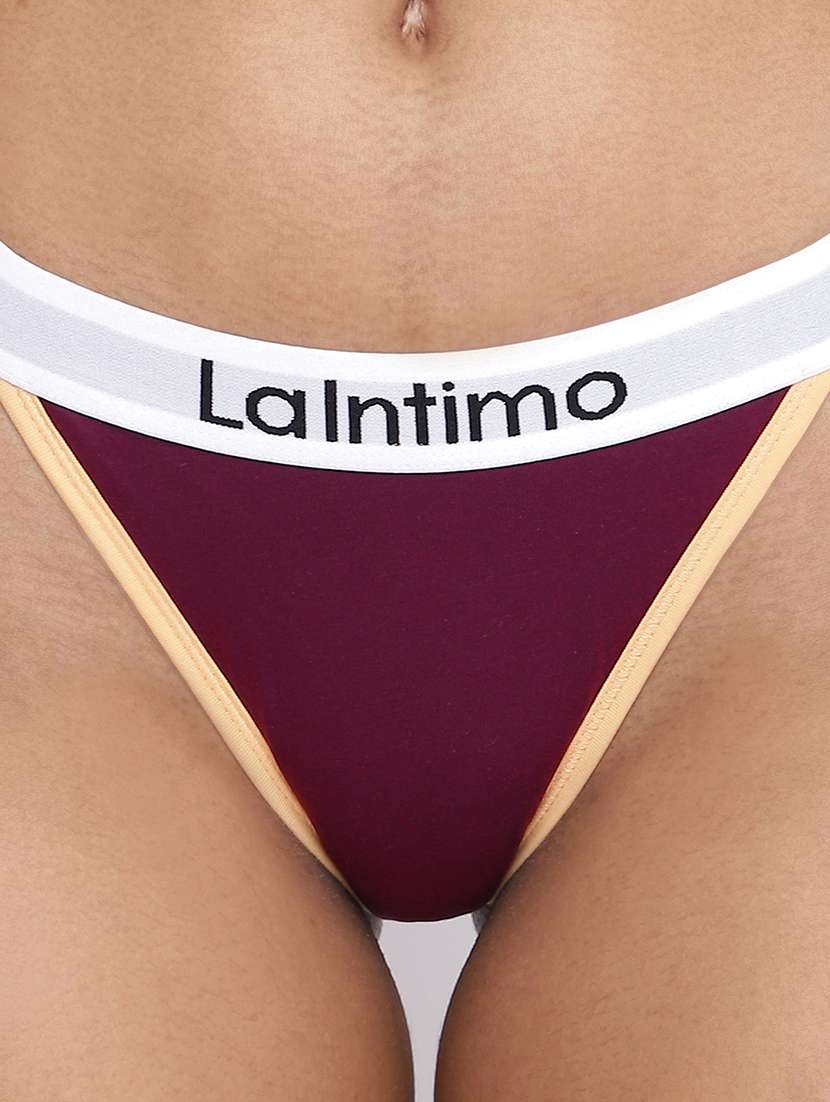 women pack of 2 solid low rise bikini panty - 22092118 -  Standard Image - 5