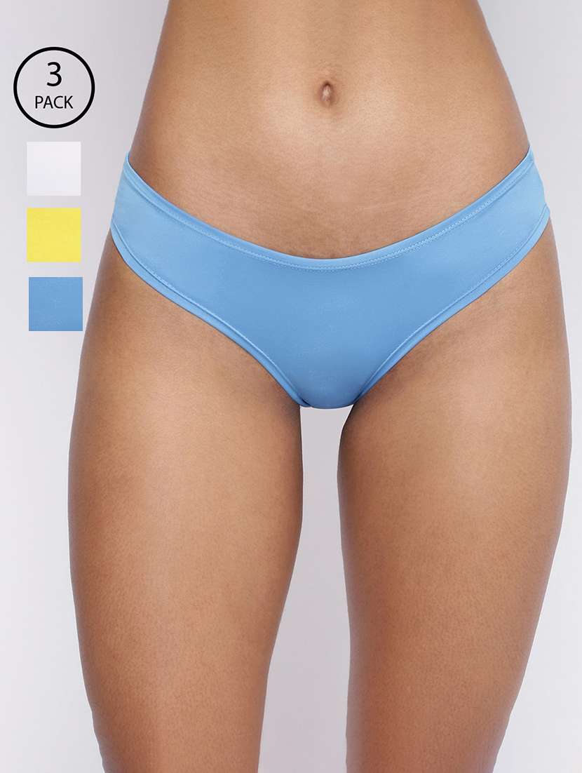 women pack of 3 solid low rise bikini panty